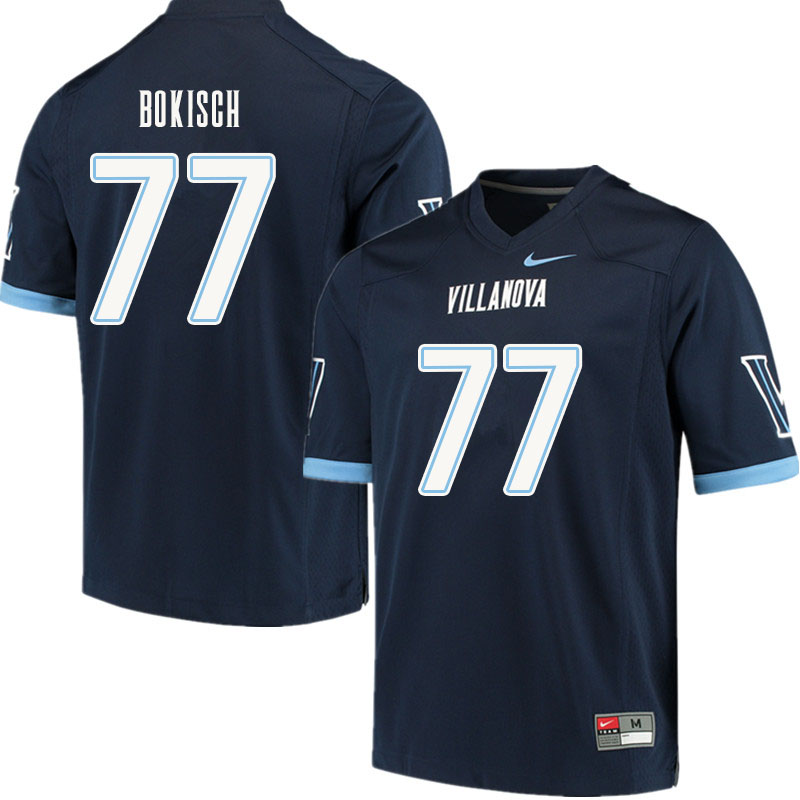 Men #77 Erik Bokisch Villanova Wildcats College Football Jerseys Sale-Navy